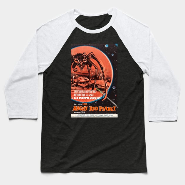 Angry Red Planet Baseball T-Shirt by ZippyFraggle1